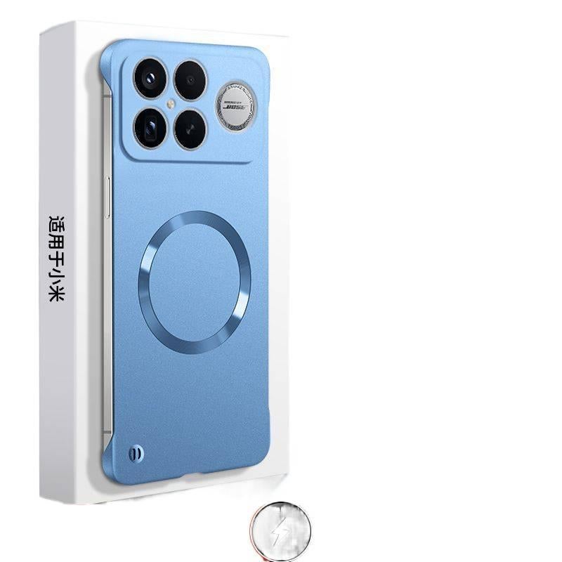 غطاء MagSafe بPC لـ Redmi Note 14 مع حماية من السقوط وتغطية كاملة مع مقاوم للصدمات مع تصميم بدون إطار مع مغناطيسي باللون أزرق باللون الأزرق باللون الأحمر - Image 1