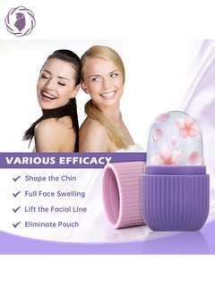 KHAJUL Ice Roller for Face, Beauty Facial Massage, Glow Cube for Face, Skin Care Tools for Eye Wrinkles, Ainkcne Puffiness Relief (Purple)  - Image 4