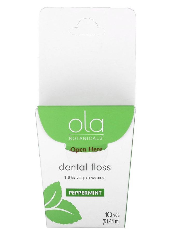 Dr. Mercola Dental Floss Peppermint 100 yds (91.44 m) 