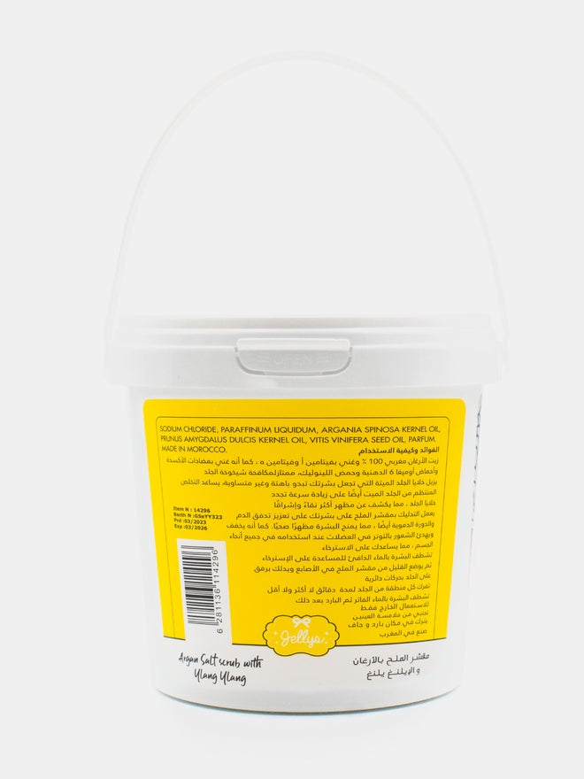 Jellys Argan Salt Scrub with Ylang Ylang, 600g - Image 3