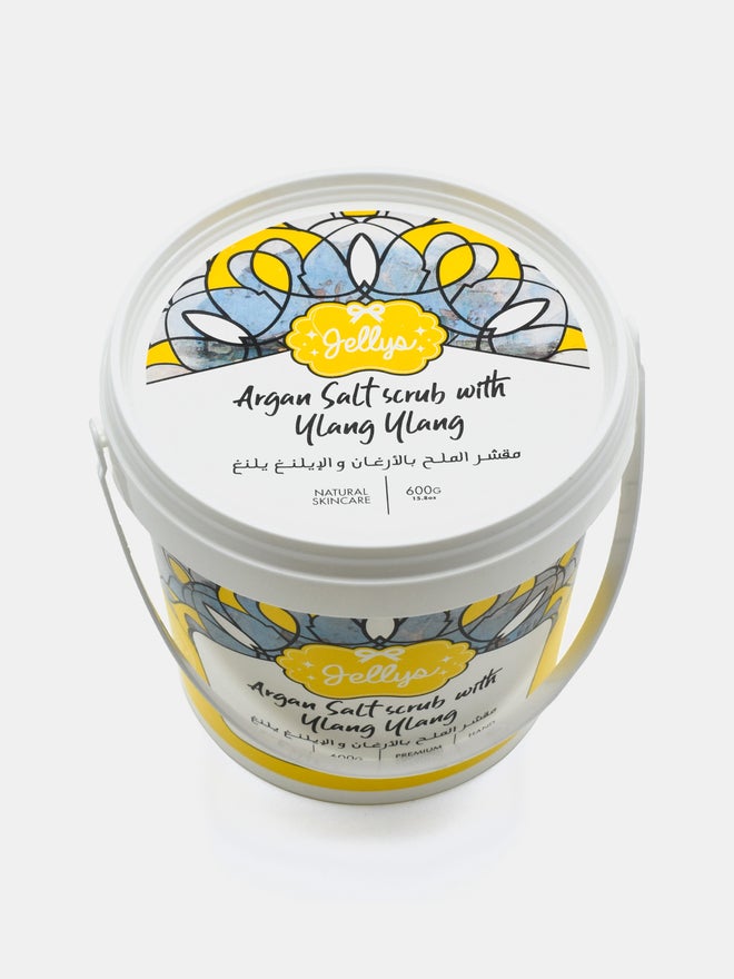 Jellys Argan Salt Scrub with Ylang Ylang, 600g - Image 4