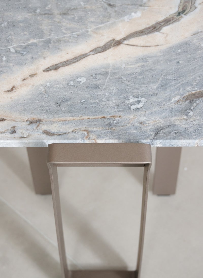 AL HUZAIFA FURNITURE Lezarde Side Table, Natural Marble  - Image 2