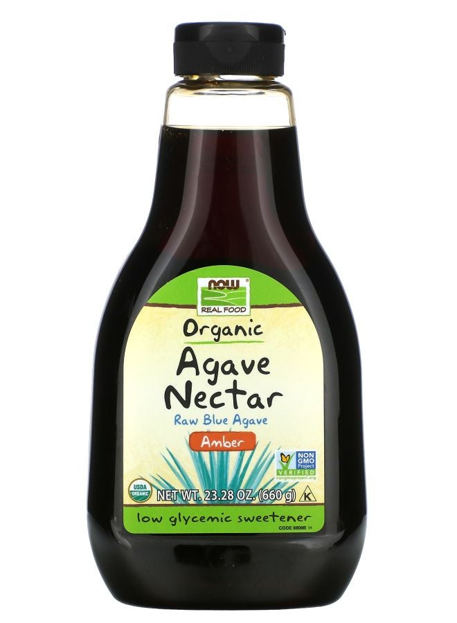 now Real Food Organic Agave Nectar Amber 23.28 oz (660 g)