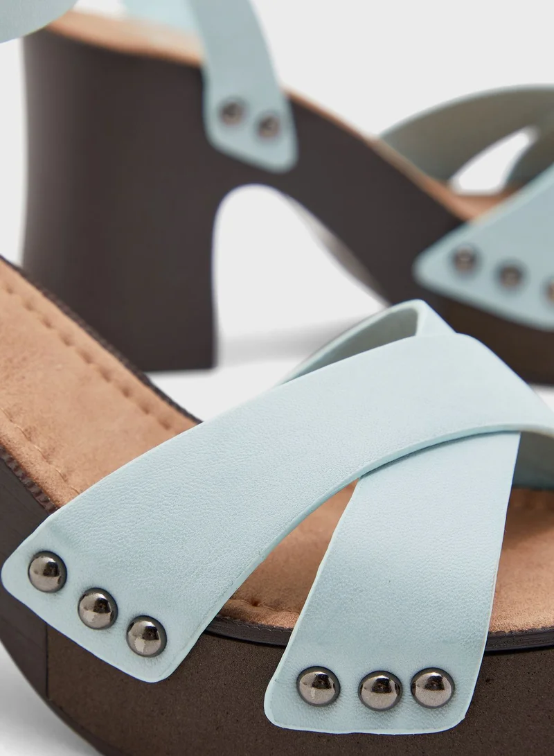 RoccoBarocco Amaranth Ankle Strap High Heel Sandal