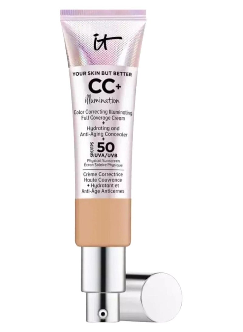 IT COSMETICS Cc+ Cream Illumination Full-Coverage Cream Spf 50 Neutral Tan - Image 1