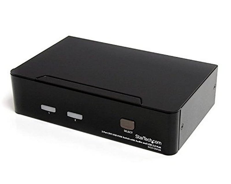 StarTech.com 2 Port DVI KVM Switch - USB DVI - Hot-key & Audio Support - 1920x1200 KVM Switch - KVM Video Switch , TAA (SV231DVIUA) - Image 1