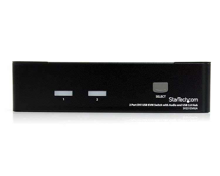 StarTech.com 2 Port DVI KVM Switch - USB DVI - Hot-key & Audio Support - 1920x1200 KVM Switch - KVM Video Switch , TAA (SV231DVIUA) - Image 2