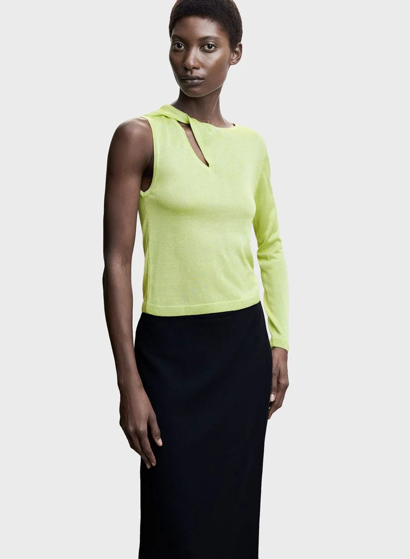 MANGO Round Neck Knitted Sweater