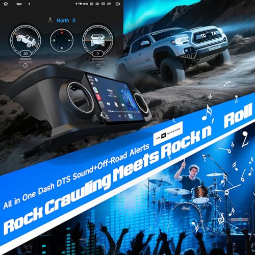 Dasaita Head Unit for Toyota Tacoma 2016-2023, with Wireless CarPlay & Android Auto, 11.6'' Android 13 Car Stereo, 8GB+256GB Off-Road GPS Navigation, Plug and Play Radio, OEM Style, Gray - Image 3