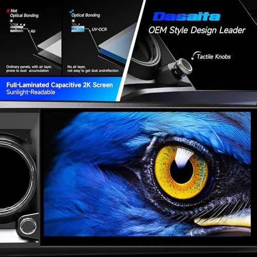 Dasaita Head Unit for Toyota Tacoma 2016-2023, with Wireless CarPlay & Android Auto, 11.6'' Android 13 Car Stereo, 8GB+256GB Off-Road GPS Navigation, Plug and Play Radio, OEM Style, Gray - Image 5