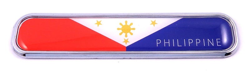 Philippine Philippines Flag Chrome Emblem 3D auto Decal car Bike Boat 53