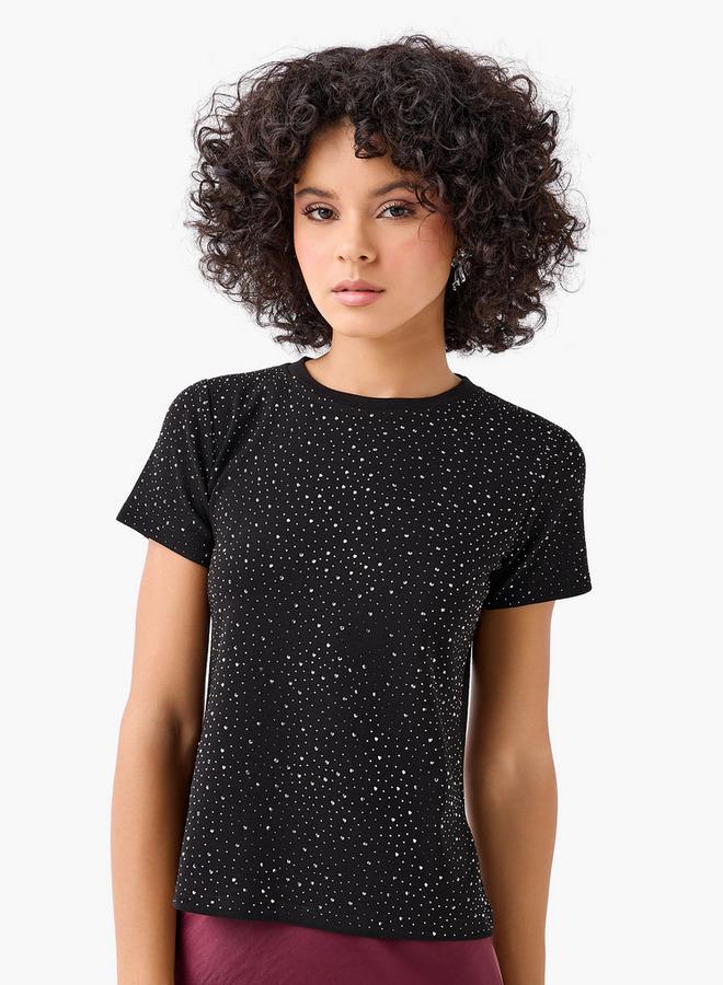 2Xtremz Regular Fit T-shirt with Embellishments - Image 1