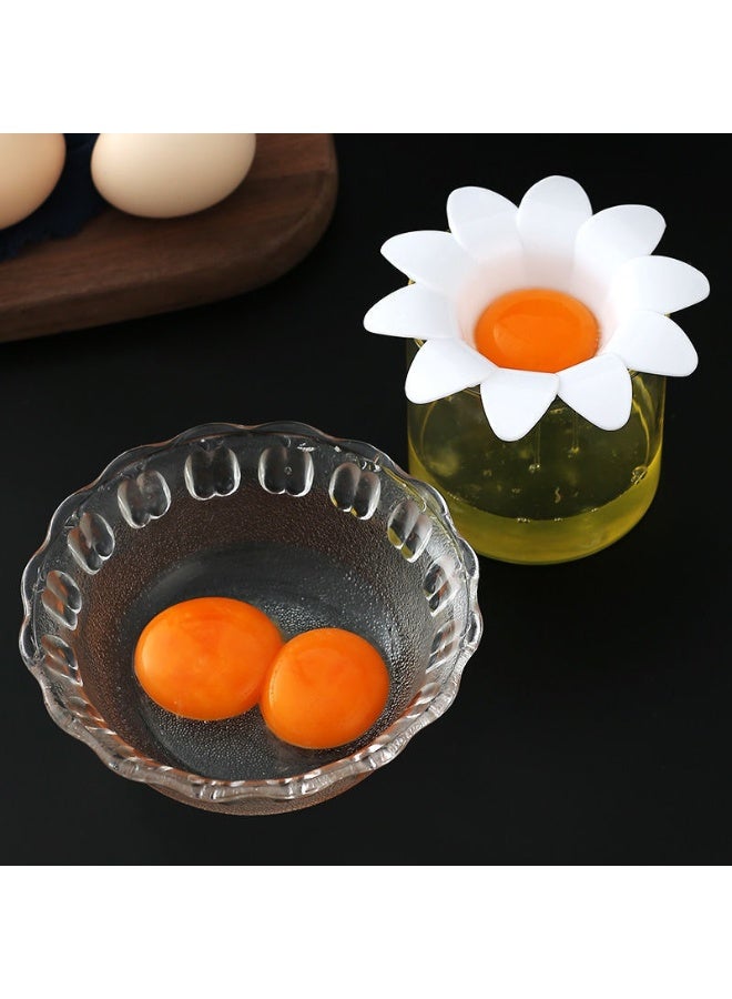 1 قطعة فاصل بيض المطبخ، نمط زهرة، أداة الخبز، لفصل صفار البيض عن بياض البيض - Image 1