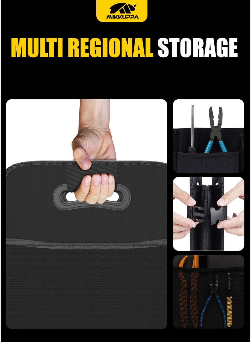 MIKKUPPA Trunk Organizer for Car - 70L Collapsible Car Storage with 11 Pockets & Reinforced Handles, SUV Trunk Organizers for Grocery Cargo(Black) - Image 5