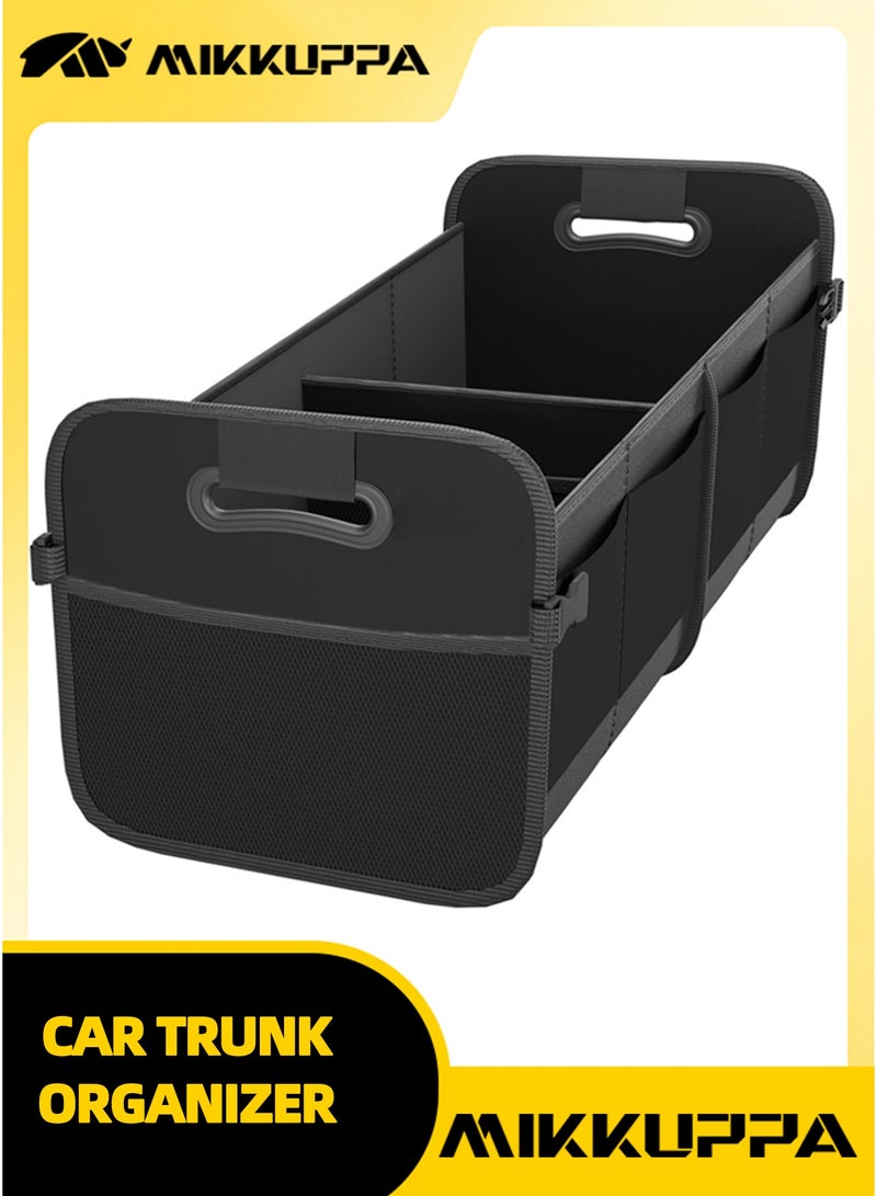 MIKKUPPA Trunk Organizer for Car - 70L Collapsible Car Storage with 11 Pockets & Reinforced Handles, SUV Trunk Organizers for Grocery Cargo(Black) - Image 1