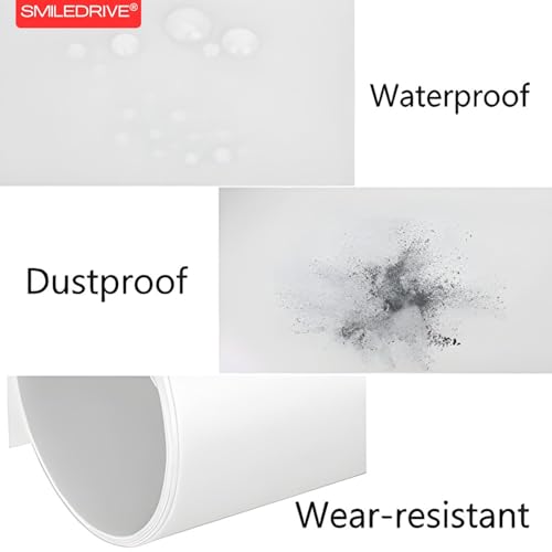 SMILEDRIVE® Photography Background Sheets - Backdrop Sheets 60 x 120 cm Waterproof Wrinklefree PVC Material (White) - Image 5