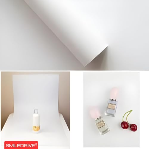 SMILEDRIVE® Photography Background Sheets - Backdrop Sheets 60 x 120 cm Waterproof Wrinklefree PVC Material (White) - Image 3