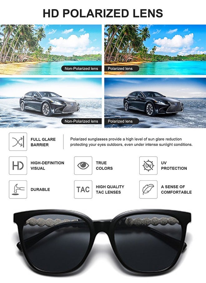 AZorb Pearl Chain Sunglasses for Women Trendy Luxury Sun Glassess Women Classic Design Ladies Sunglass Fashion Eyewear UV Protection Shades Brown  - Image 2