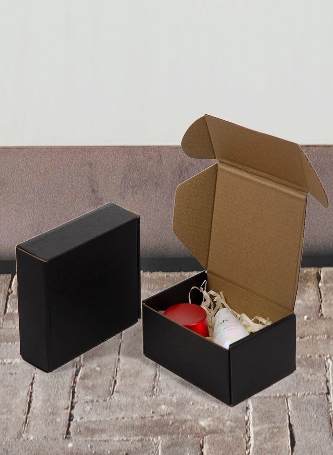 Sodissa 6x4x2 Inches Shipping Boxes Pack of 25, Packaging Corrugated Cardboard Mailer Boxes for Small Bussiness, Black - Image 5