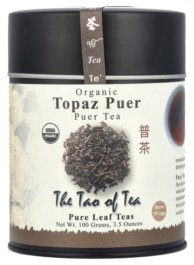 The Tao of Tea - Organic Puer Tea Topaz Puer 3.5 oz (100 g) - Image 1