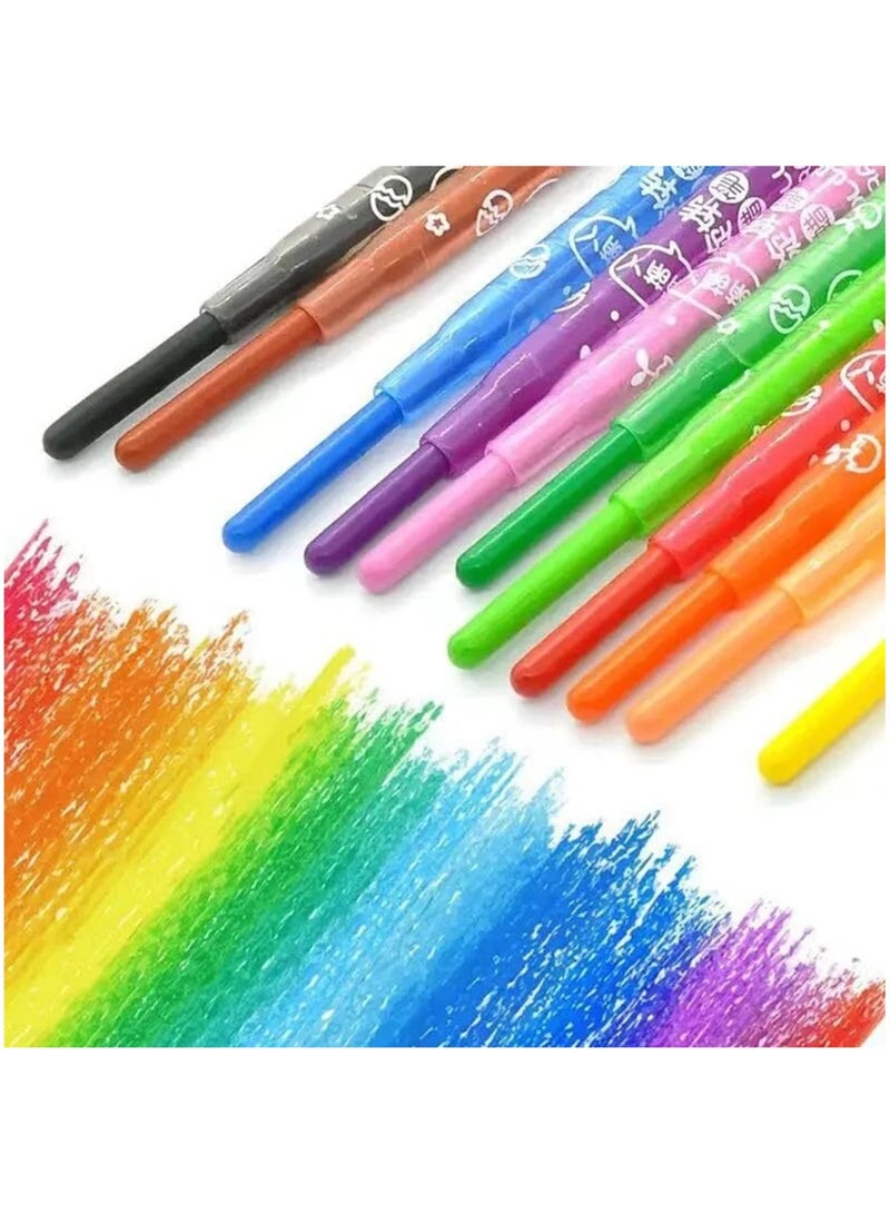 FABER-CASTELL 12 قطعة من أقلام الشمع القابلة للسحب متعددة الألوان - Image 4