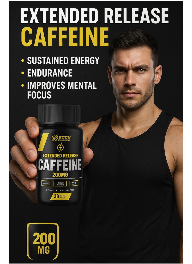 Body Builder - Body Builder Extended Release Caffeine Increase Alertness and Focus Boost Energy Levels And Physical Performance 30 Veggie Capsules - Image 1