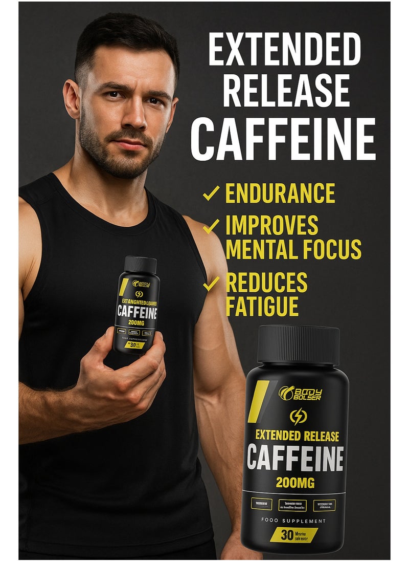 Body Builder - Body Builder Extended Release Caffeine Increase Alertness and Focus Boost Energy Levels And Physical Performance 30 Veggie Capsules - Image 1