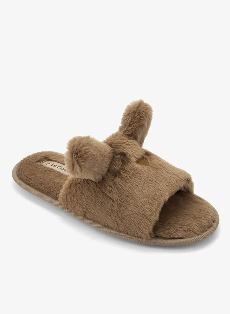 لو كونفورت شباشب نسائية بتطريز أذن لغرفة النوم