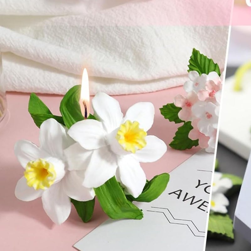 Skytail قالب شمعة زنبق سكاي تايل قوالب زهور لصنع الشموع المعطرة شمع الشموع العلاج العطري الشوكولاتة الفوندان حلوى تزيين الكعك فن الطين البوليمر قوالب الراتنج قوالب الصابون افعلها بنفسك قالب الكعكة - Image 3