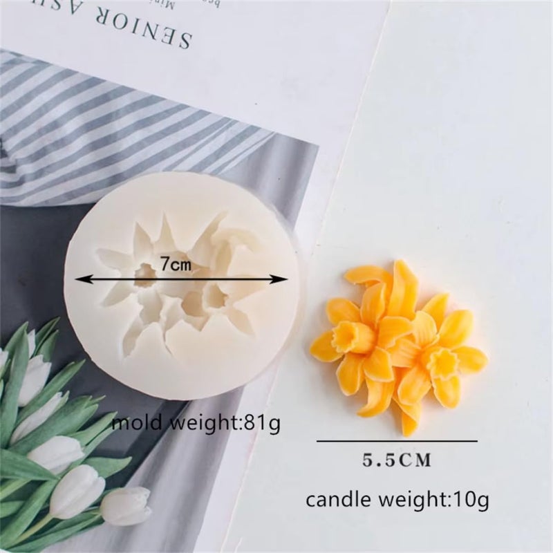 Skytail قالب شمعة زنبق سكاي تايل قوالب زهور لصنع الشموع المعطرة شمع الشموع العلاج العطري الشوكولاتة الفوندان حلوى تزيين الكعك فن الطين البوليمر قوالب الراتنج قوالب الصابون افعلها بنفسك قالب الكعكة - Image 2