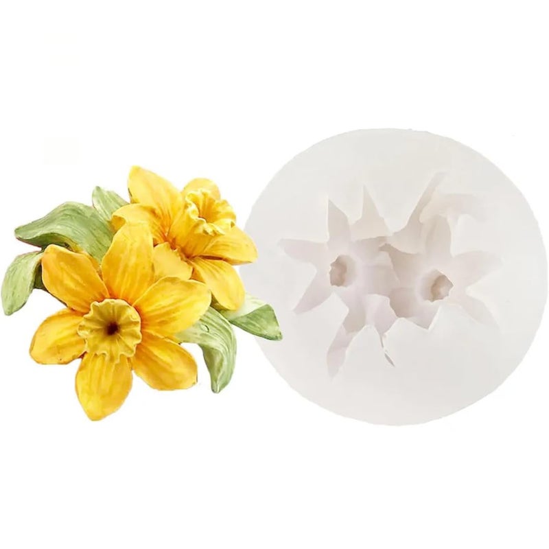 Skytail قالب شمعة زنبق سكاي تايل قوالب زهور لصنع الشموع المعطرة شمع الشموع العلاج العطري الشوكولاتة الفوندان حلوى تزيين الكعك فن الطين البوليمر قوالب الراتنج قوالب الصابون افعلها بنفسك قالب الكعكة - Image 1