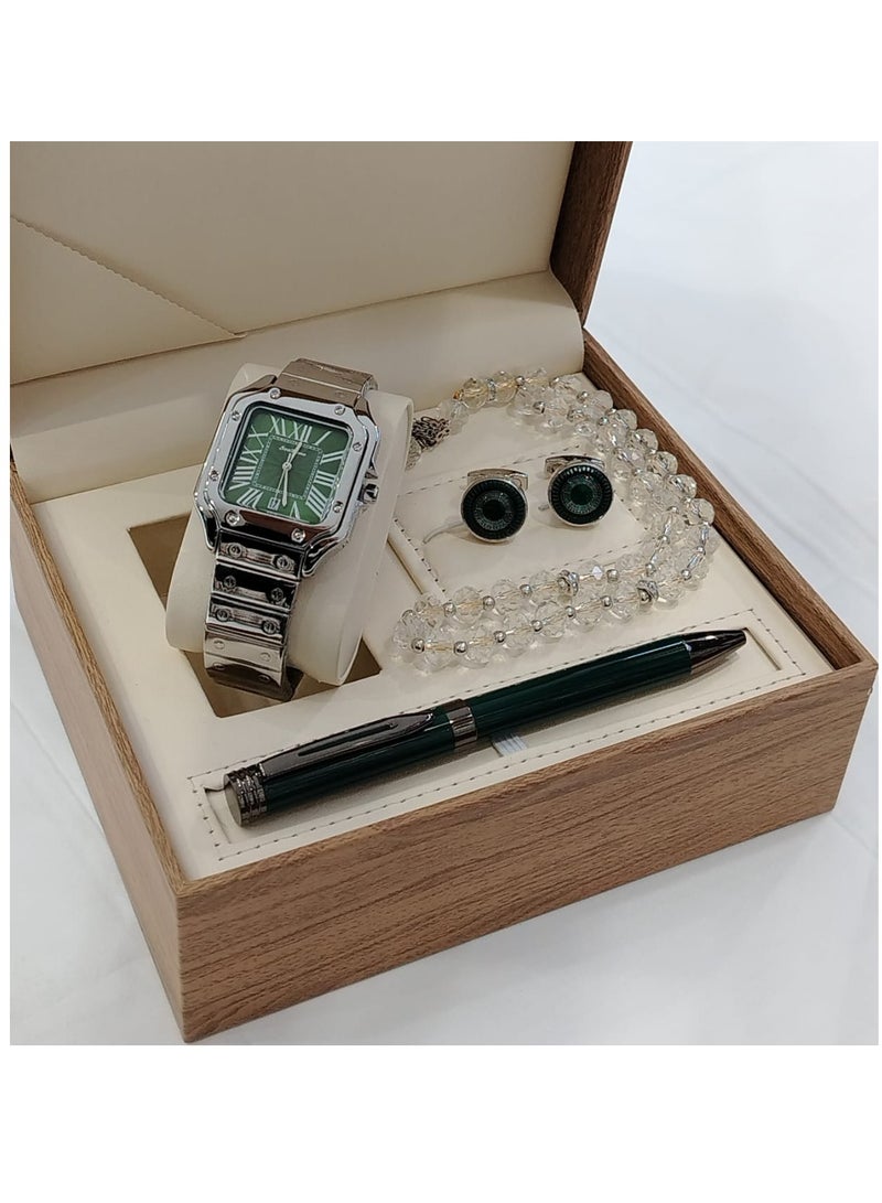 طقم ساعه رجالي من اربع قطع