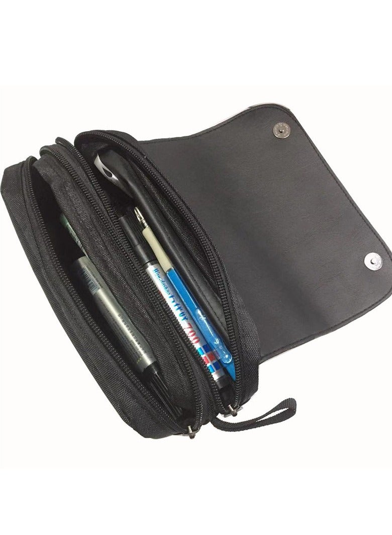 general Kpop Merchandise Marker Organizer Large Storage Pen Pouch Black and Pink Office Supplies - Image 2