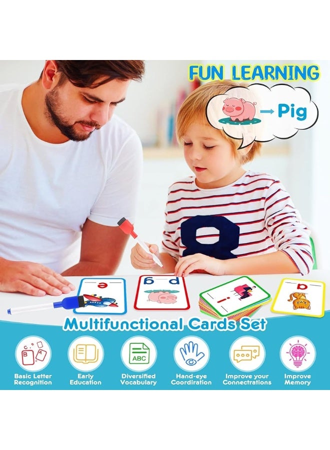 KMUYSL KMUYSL Short Vowel Spelling Flashcards CVC Sight Words Handwriting Cards Learn to Write Phonics Flash Cards Fine Motor Montessori Educational Toy Gift for Kids 3 4 5 Years Old 104 Pieces  - Image 1