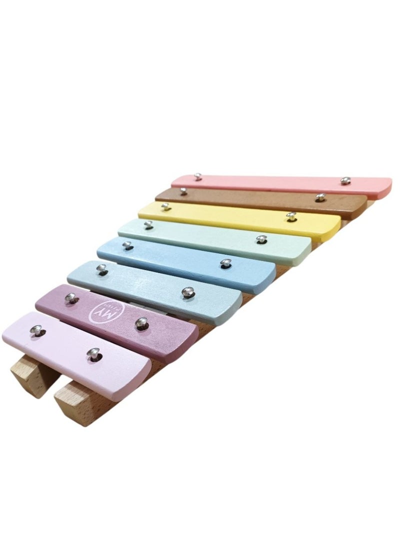 Wooden Xylophone, Colorful Cymbals, 2 Drumsticks, Educational Musical Instruments - For Children - Image 4