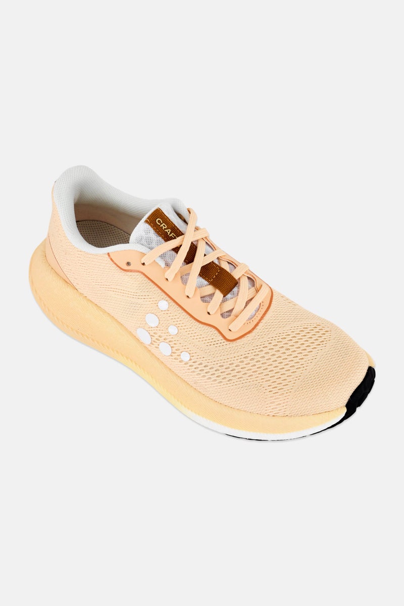 Craft Women Pacer 2 Lace Up Running Shoes, Beige - Image 1