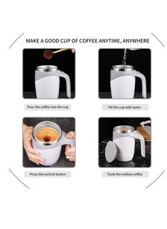 Generic Easy Automatic Magnetic Stirring Coffee Mug,Self Stirring Mug Magnetic Stirring Cup Rotating Home Office Travel Mixing Cup Suitable for Coffee/Milk/Tea/Hot Chocolat (WHITE)  - Image 3