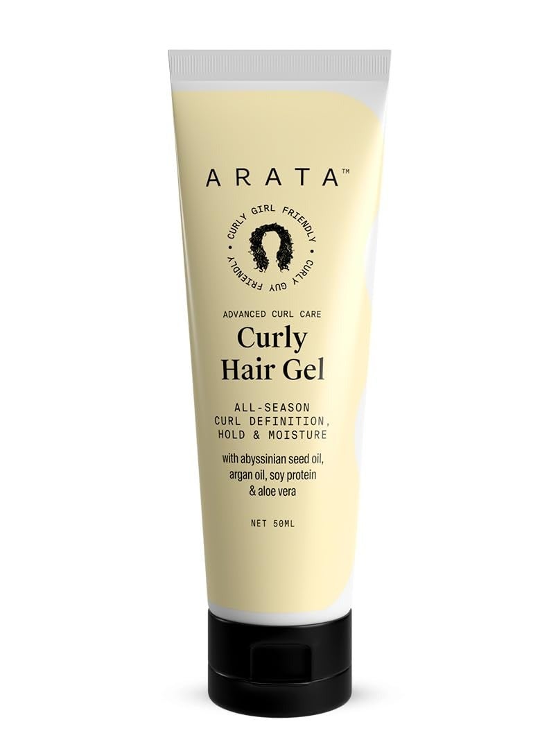أراتا جل أراتا لتجعيد الشعر المجعد والمموج | ثبات طبيعي طويل الأمد وتحديد للشعر | يُخفف التجعد | خلاصة الصبار، زيت بذور الحبشة، زيت الأرغان، وبروتين الصويا | خالٍ من الكبريتات والبارابين والسيليكون | عبوة واحدة × 50 مل - Image 1
