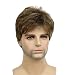 Lydell Men Wig Golden Brown Mix Short Straight Hair Synthetic Full Wigs 6 inches - Image 2