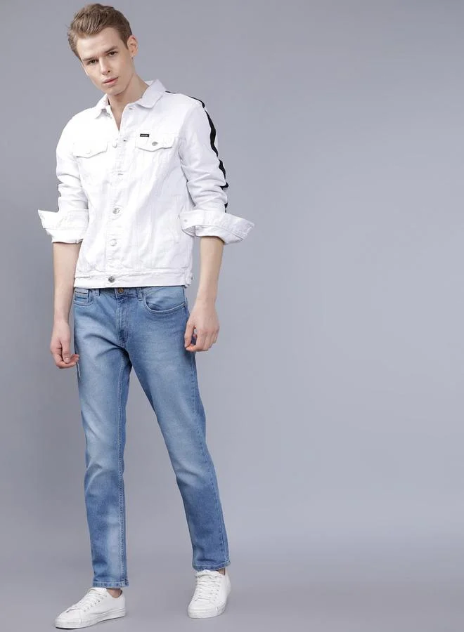 The Indian Garage Co Blue The Indian Garage Co Men Mid Rise Slim Fit Blue Jeans for Men | Best Price UAE