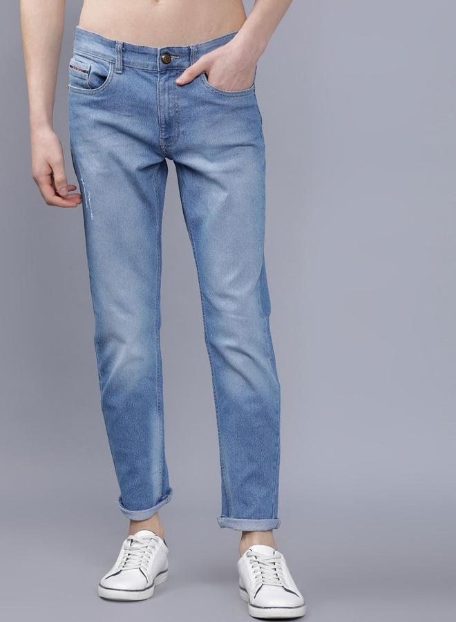 The Indian Garage Co Men Mid Rise Slim Fit Blue Jeans - Image 1