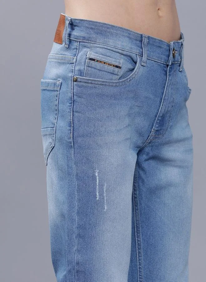 The Indian Garage Co Blue The Indian Garage Co Men Mid Rise Slim Fit Blue Jeans for Men | Best Price UAE