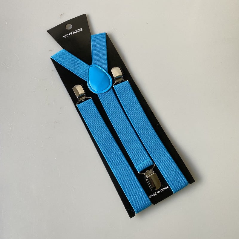 Parent-Child Suspender Clips For Adults And Children, Men'S And Women'S Suspenders, Elastic Solid Color Suspender Clips, - Image 1