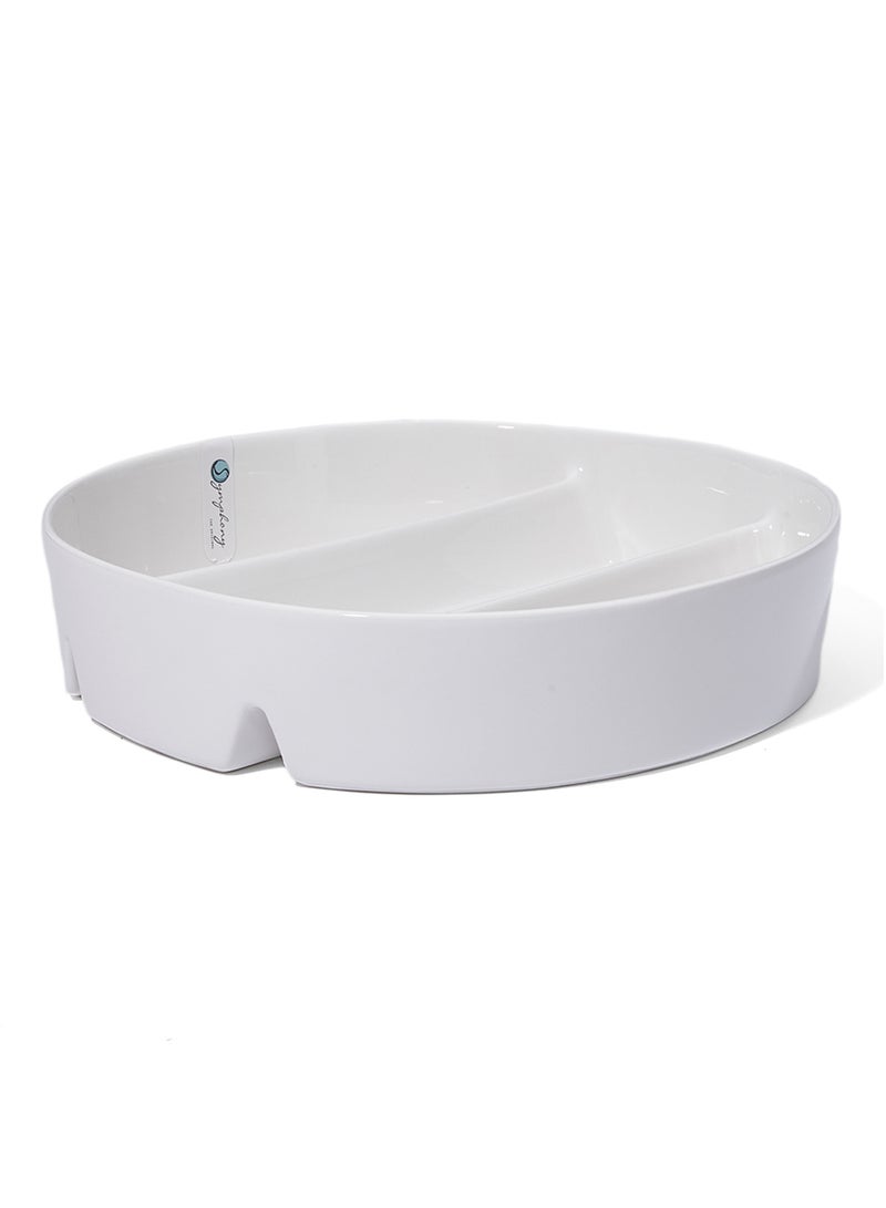 SYMPHONY Three Division Round Plate White - Image 1