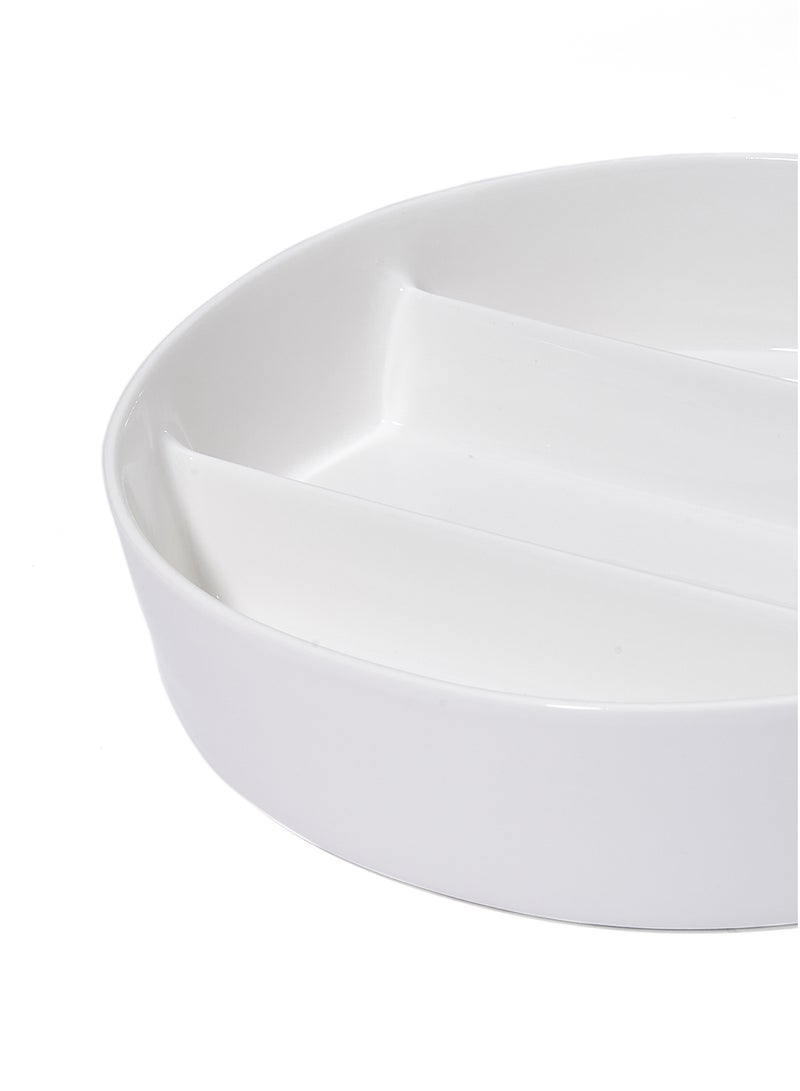 SYMPHONY Three Division Round Plate White - Image 2