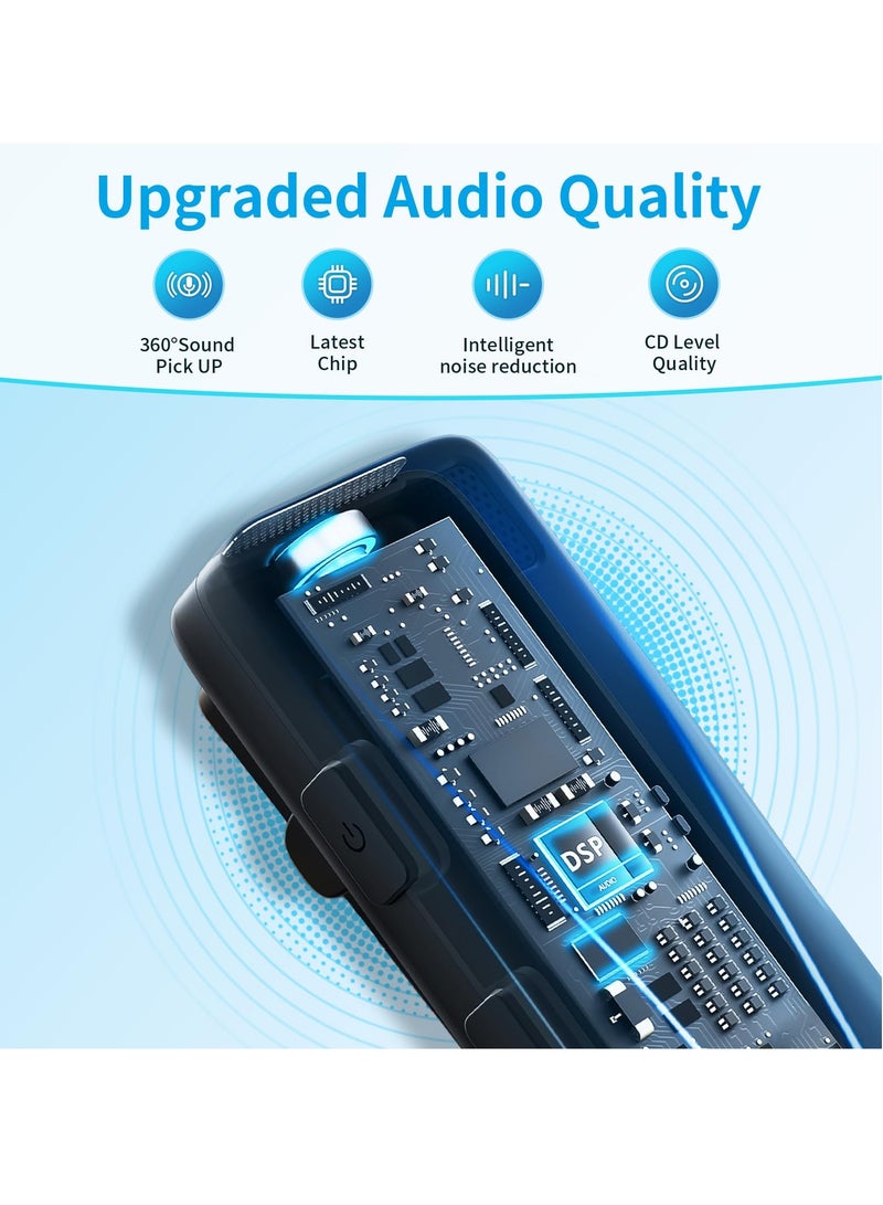 SYOSI Mini Wireless Lapel Lavalier Microphone 2 Pack with Charge Case Professional Audio Quality Noise Cancelling 65ft Range Dual-Channel Voice for Video Podcast Vlog Compatible for Android and iPhone  - Image 3