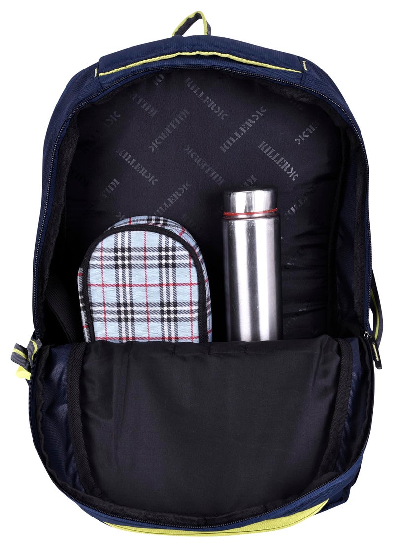 KILLER Polyester Backpack - Checkers 29 Ltr Office Laptop Backpack (NAVY BLUE) - Image 4