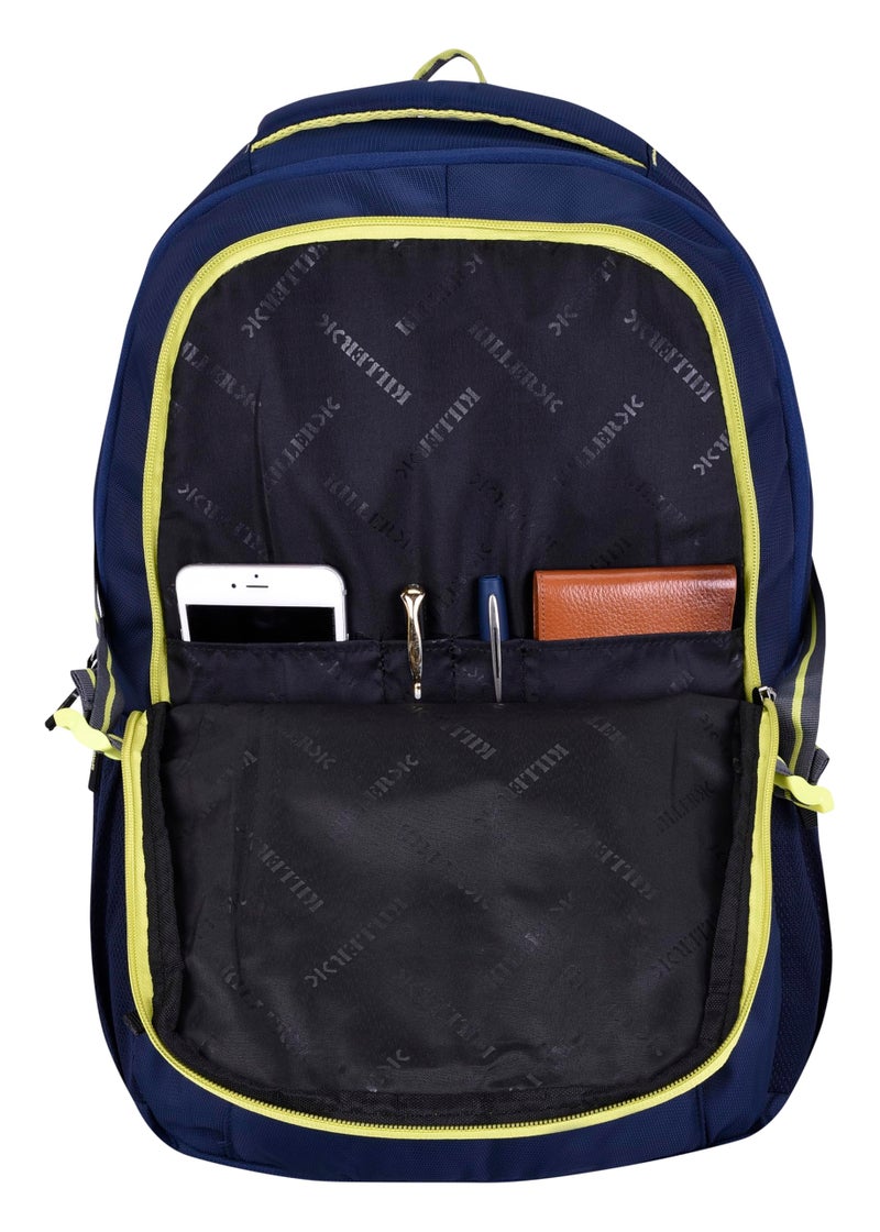 KILLER Polyester Backpack - Checkers 29 Ltr Office Laptop Backpack (NAVY BLUE) - Image 3