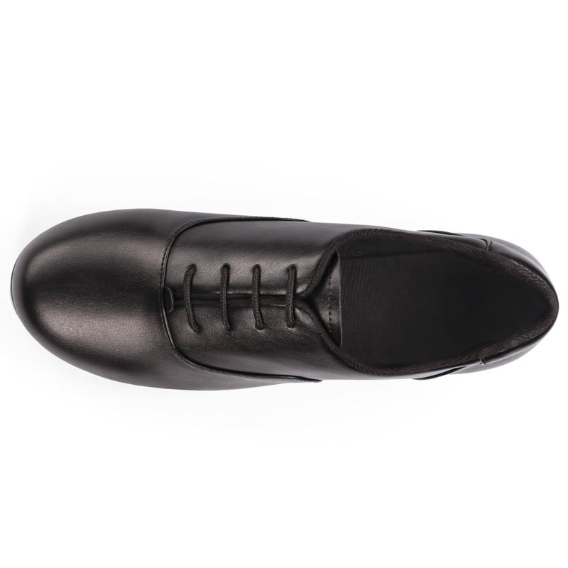 Linodes Unisex Soft Leather Upper Lace Up Tap Shoe Dance Shoes for Women and Men's Dance Shoes-Black-8M - Image 4