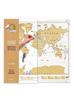 LUCKIES OF LONDON FRAMED  SCRATCH  MAP 